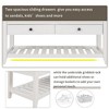PAGED Storage Ottoman Bench with Beige Cushion, Wooden Ottoman with Storage -Drawers & Shoe Rack, Multipurpose Entryway Bench, Shoe Storage Bench - 3 of 4
