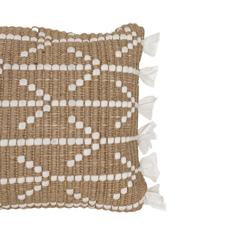 Geometric Arrow Lumbar Pillow Polyester, Jute & Cotton With Polyester Fill by Foreside Home & Garden, 4 of 8