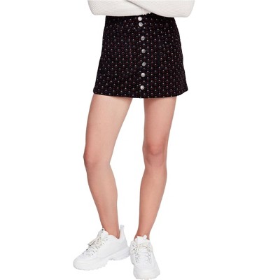 Free People Womens Solid Mini Skirt