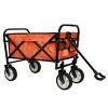 YONWAY Foldable Utility Wagon Grocery Beach Cart with Strapping System and Creative Print Pattern, Camping Shopping,Supports 225 lbs - 2 of 4