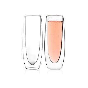 LEMONSODA Stemless Double Wall Champagne Prosecco Glasses  - 5.4 fl. oz - 1 of 4
