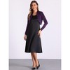 INSPIRE CHIC Women's Glitter Evening Open Front Long Sleeves Elegant Sheer Bolero Shrug - 4 of 4