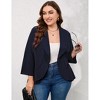 Clearlove Womens Plus Size 3/4 Sleeves Cardigan Lightweight Open Front Draped Ruffles Shawls Wraps Shrugs - 3 of 4