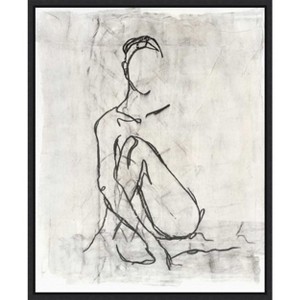Amanti Art Embellished Nude Contour Sketch II by Ethan Harper Canvas Wall Art Print Framed 16 x 20-in. - 1 of 4