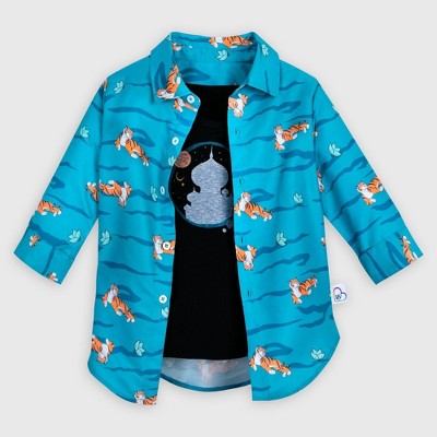 Girls' Disney Jasmine 2pc Top and Button-Up Shirt Matching Set - Disney Store