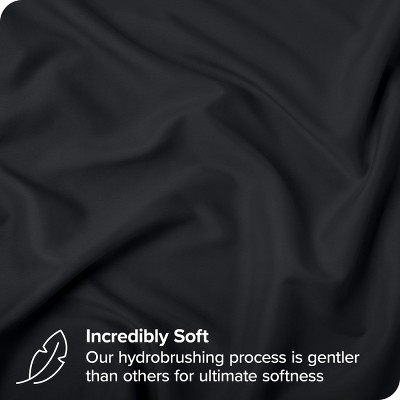 Ultra-Soft Black Microfiber Euro Pillow Sham Set