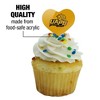 Arkansas at Pine Bluff Secondary Logo Heart Love Cupcake Picks Toppers Decoration Set of 6 - 3 of 4