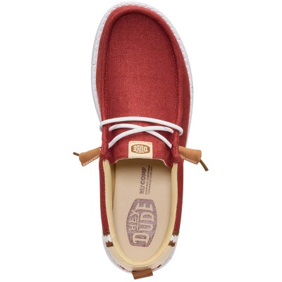 HEYDUDE Men Wally Craft Linen , Burnt Red/Multi, 11 — фото 3