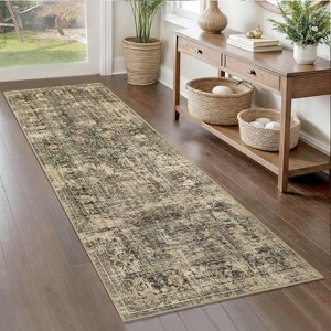 Runner Rug Washable Non Slip Vintage Area Rugs for Hallway Bedroom Living Room - 1 of 4