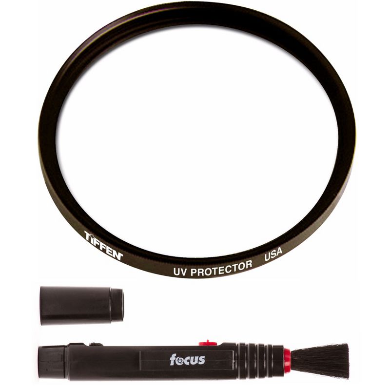 Tiffen 62mm UV Protector Lens Filter w/ Focus Lens Cleaning Brush, 2 of 4