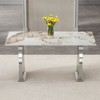 CENGHU Modern Rectangular Dining Table with 0.4" Patterned Tabletop and Gold Legs,  63" *31.4" *30" Kitchen Table for Kitchen, Dining Room - 2 of 4
