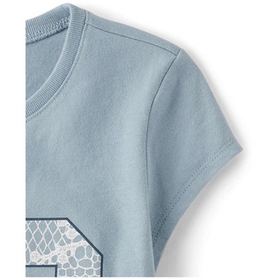 The Children's Place Girls Short Sleeve Girl Power League Graphic Baby Tee Blue M (7/8) — фото 4