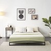 Homhougo 6 Inch Metal Platform Queen Size Bed Frame Low Profile with Sturdy Steel Slats Support Black - 3 of 4
