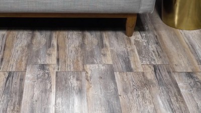 Luminous Harmony 4' Square Light Blue & Beige Abstract Synthetic Rug