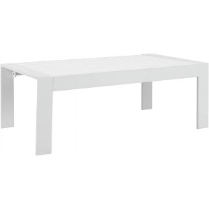 Heynemo Aluminum Outdoor Patio Furniture Coffee Table, All-Weather Modern Rectangle Coffee Table for Balcony, Garden - 1 of 4