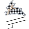 The Lakeside Collection Galvanized Gingham Bunny Stakes - 4 of 4