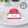 Big Dot of Happiness Red Stripes - Simple Party Decorations Tent Buffet Card - Table Setting Name Place Cards - Set of 24 - 2 of 4
