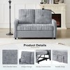 Modern Loveseat Pull-Out Sofa Bed, Convertible Sleeper Corner Couch With Adjustable Backrest - 4 of 4