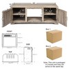 Costway 58'' Fireplace TV Stand Storage Cabinet Console w/ 18'' 1500W Electric Fireplace - 2 of 4