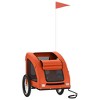 vidaXL Pet Bike Trailer Orange Oxford Fabric and Iron 53.9" x 26.8" x 28.3" - 3 of 4