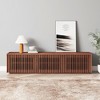 POVISON 71" Modern Wood TV Stand, Minimalist Slatted Entertainment Center,Media Console, Fully-Assembled, Perfect for 65-inch TVs - 2 of 4