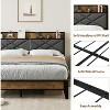Garvee Upholstered Bed Frame with Charging Station & Storage, Metal Slats Support, No Box Spring Needed, Easy Assembly - 4 of 4