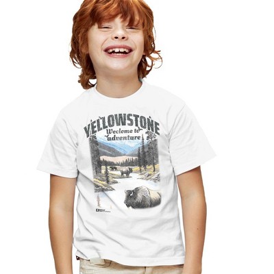 Yellowstone National Park Classic Kids T Shirt For Youth White