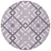 Purple Lilac And Ivory Geometric Washable Indoor Outdoor Area Rug - 4 of 4