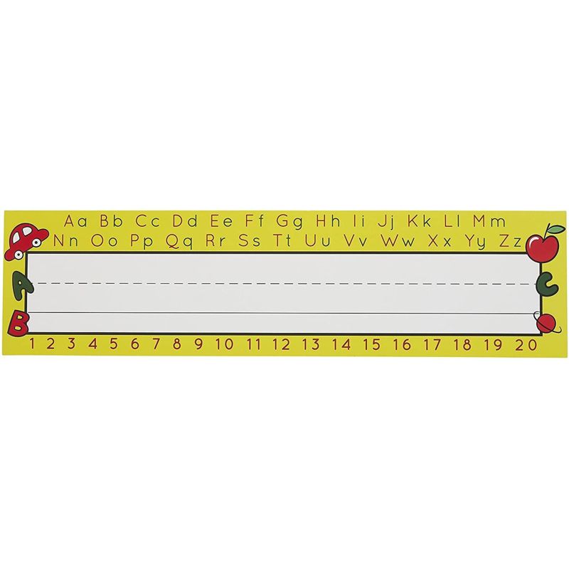 Juvale 72 Pack Name Plates for Desks, Name Tags for Classroom with Alphabet, School Supplies for Teachers, 11.5 x 3 In, 3 of 7
