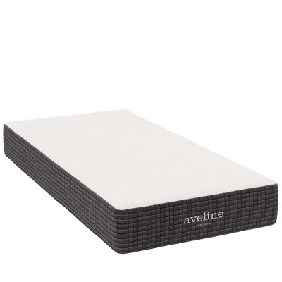Modway Aveline 10" Twin Mattress – CertiPUR-US Certified Gel-Infused Memory Foam for Cool and Pressure-Free Sleep