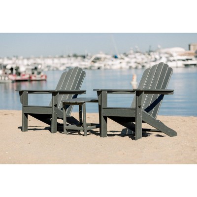 Marina 3pc Outdoor Adirondack Chair & Table Set - LuXeo
