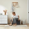 MAYEERTY Storage Ottoman with Thick Foam Padded Seat Folding Foot Rest - 3 of 4