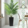 NAYSAYE Planter Square Planter with Automatic Watering System Faux Rattan Design for Indoor Outdoor Garden, Black, 11.02"*11.02"*22.6" - 4 of 4