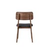 New Classic Furniture,Thea Wood Back Side Chair with Black Seat (Set of 2), Walnut - 4 of 4