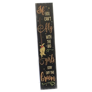 Direct Designs International 48.0 Inch Broom Hanging / Lean Sign Witch Wall Decorate Porch Leaners And Greeters - 1 of 4