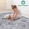 Okak Luxury Floral Pattern Non-Shedding Carpet Area Rug for Living Room,Bedroom,All Size Indoor Stain Resistant Carpet - 3 of 4