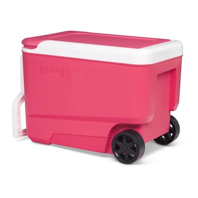Wheeled Stackable Hardsided MaxCold Insulated Lid Igloo 52-Quart Rolling Cooler 
