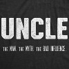 Mens Uncle The Man The Myth The Bad Influence T shirt Funny Sarcastic Family Tee - Crazy Dog Men's T Shirt - 2 of 4