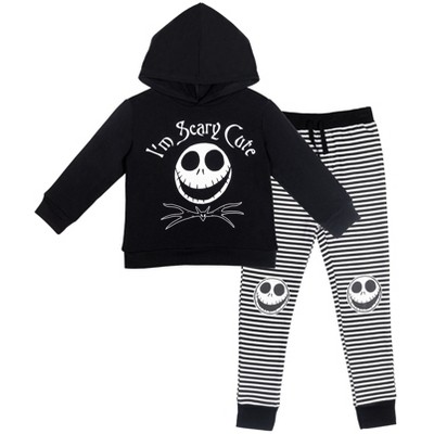 Disney Nightmare Before Christmas Jack Skellington Infant Baby Boys Hoodie  and Pants Outfit Set Black 18 Months