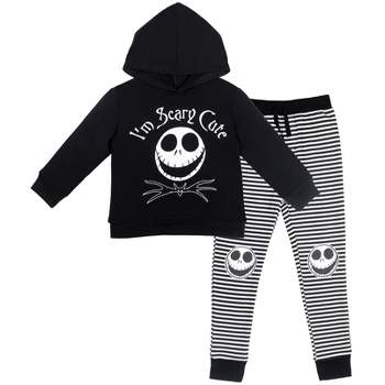 Disney Nightmare Before Christmas Jack Skellington Infant Baby Boys Hoodie and Pants Outfit Set Black 24 Months