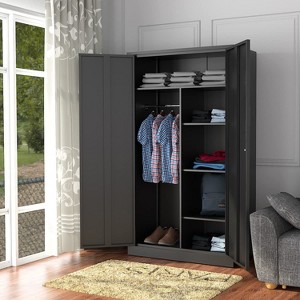 Mlezan 72" Metal Storage Cabinet: Lockable Steel Wardrobe for Office, Home, School, Gym, or Hotel.  Durable and Versatile Employee Locker. - 1 of 4