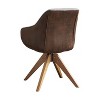 HOMLUX Natural Decor Accent Chair Pyramid Swivel Dining Chair with Beech Wood Legs For Bedroom,Home Office,Kitchen - 3 of 4