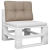 vidaXL Pallet Cushion Taupe 23.6"x15.7"x4.7" Fabric - 3 of 4