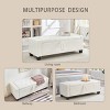 GDFStudio Gabriella Mid-Century Modern Faux Leather Upholstered Tufted Storage Bench - 4 of 4