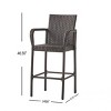 Coolbibila-Set Of 2 Barstool, Polyethylene Rattan Bar Chair Stool, Modern Bar Chair, Bar Chair With Back, Bar Chair High For Outdoor - 4 of 4