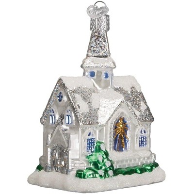 Old World Christmas Glass Blown Ornament, Sparkling Cathedral