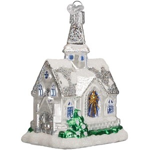 Old World Christmas Glass Blown Ornament, Sparkling Cathedral - 1 of 4
