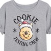 Women's - Winnie the Pooh - Christmas Cookie Testing Crew Oversized Graphic T-Shirt - image 2 of 4