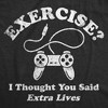 Mens Funny T Shirts Exercise I Thought You Said Extra Lives Sarcastic Gaming Tee - Crazy Dog Men's T Shirt - 2 of 4