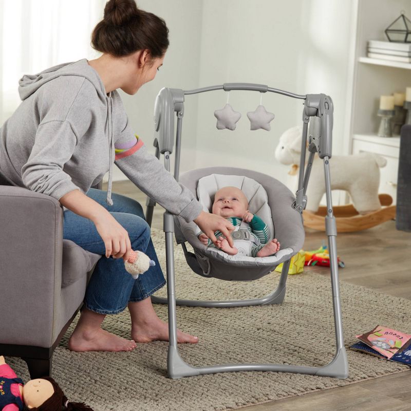 Graco Slim Spaces Compact Baby Swing, 3 of 9